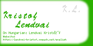 kristof lendvai business card